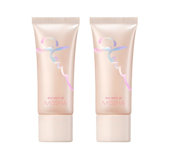 2 x MISSHA Glow Skin Balm 20ml - 4‑in‑1 Moisturizer, Primer & Glow Cream, K‑Beauty Base for Glass Skin from Korea