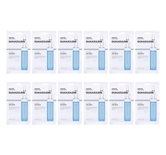12 x MISSHA Mascure Sheet Mask (Guaiazulene) - Sensitive Skin Soothing from Korea