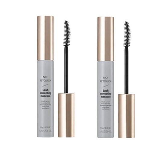 2 x MISSHA No Retouch Lash Correcting Mascara 9.5g, #Black from Korea