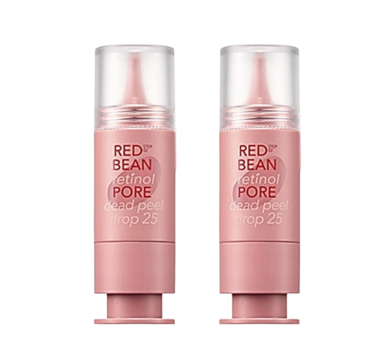 2 x MISSHA Red Bean Retinol Pore Dead Peel Drop 25 15g - Exfoliating Pore Serum from Korea