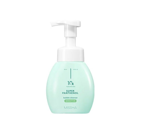 MISSHA Super Panthenol Bubble Cleanser 200ml (Sensitive) - Gentle Moisture Foam from Korea