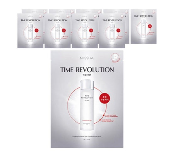 10 x MISSHA Time Revolution The First Essence Mask - Deep Hydration & Glow from Korea