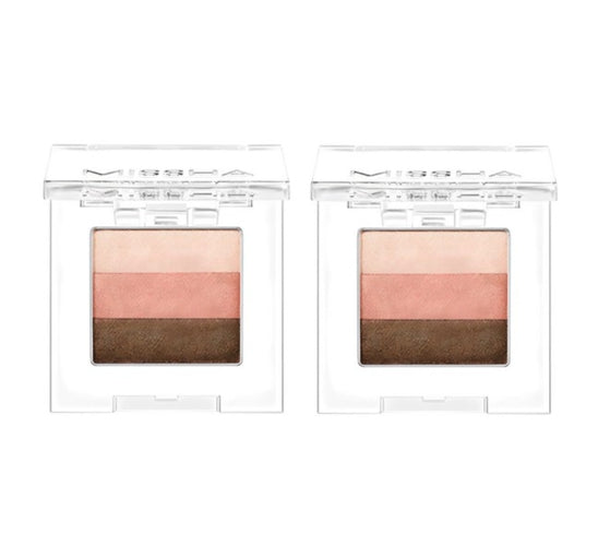 2 x MISSHA Triple Shadow (#10 Oriental Pink) - 3‑Tone Gradient Eyeshadow from Korea