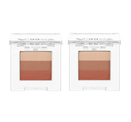 2 x MISSHA Triple Shadow (#17 Heart Ring) - 3‑Tone Gradient Eyeshadow from Korea