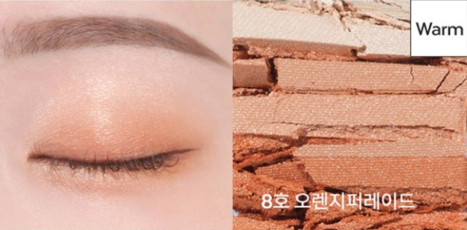 MISSHA Triple Shadow (#8 Orange Parade) - 3‑Tone Gradient Eyeshadow from Korea