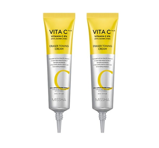 2 x MISSHA Vita C Plus Eraser Toning Cream 30ml from Korea