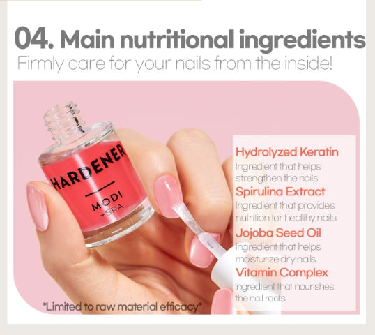 ETUDE MODI Spa Nail Hardener 9ml (2 Colors; Coral, Red) from Korea by ETUDE