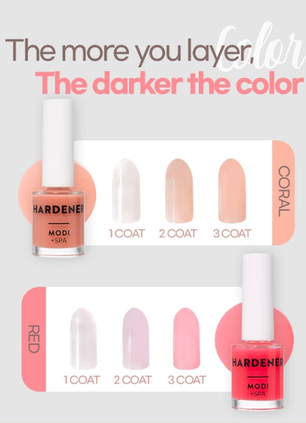ETUDE MODI Spa Nail Hardener 9ml (2 Colors; Coral, Red) from Korea by ETUDE