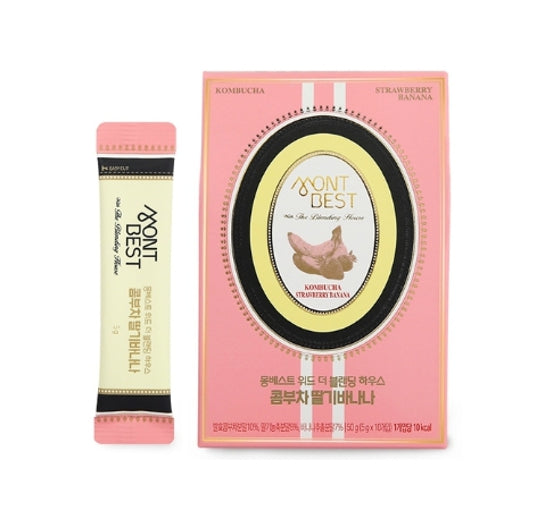 4 X MONTBEST With The Blending House Kombucha Strawberry Banana, 10 sticks from Korea_KT by MONTBEST