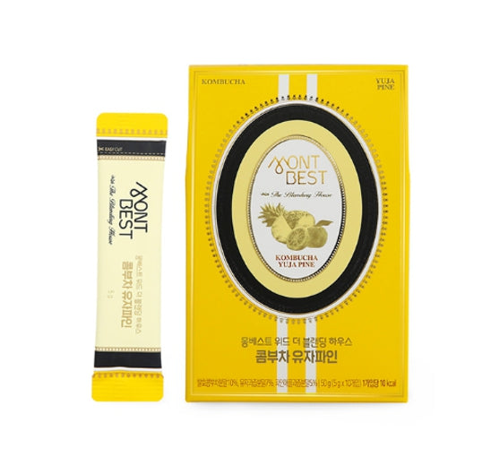 4 X MONTBEST With The Blending House Kombucha Yuja Pine, 10 sticks from Korea_KT by MONTBEST