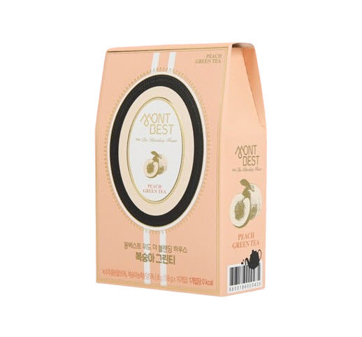 4 X MONTBEST With The Blending House Peach Green Tea, 10 sticks from Korea_KT by MONTBEST