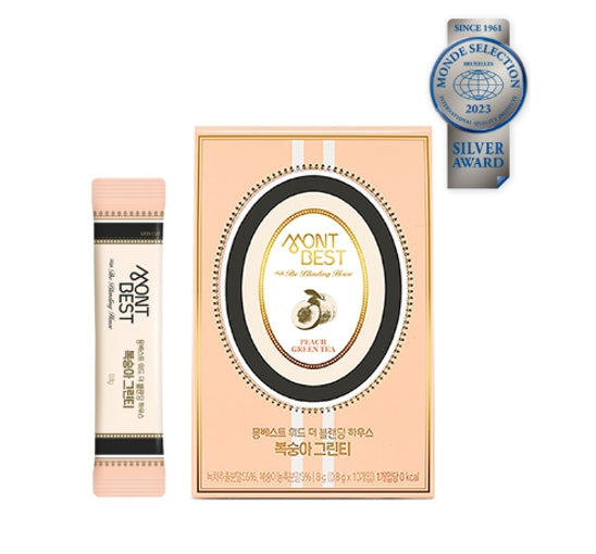 2 X MONTBEST With The Blending House Peach Green Tea, 10 sticks from Korea_KT by MONTBEST