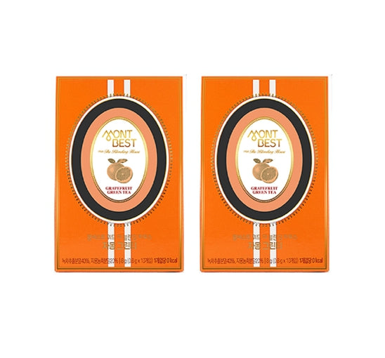 2 X MONTBEST With The Blending House Grapefruit Green Tea, 10 sticks from Korea_KT by MONTBEST
