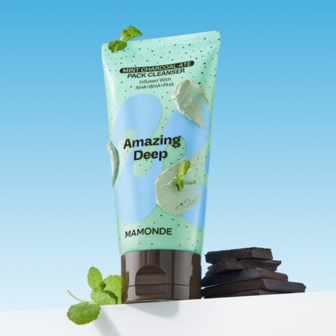 2 x Mamonde Amazing Deep Mint Charcoal-ate Pack Cleanser 135g from Korea