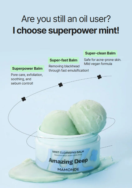 Mamonde Amazing Deep Mint Clenasing Balm 90ml from Korea by Mamonde