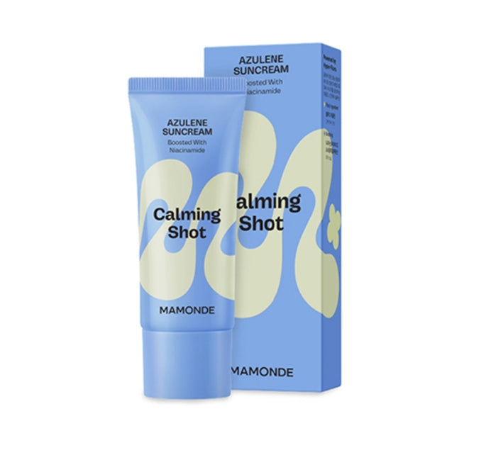Mamonde Calming Shot Azulene Suncream 35ml, SPF50+ PA++++ from Korea by Mamonde