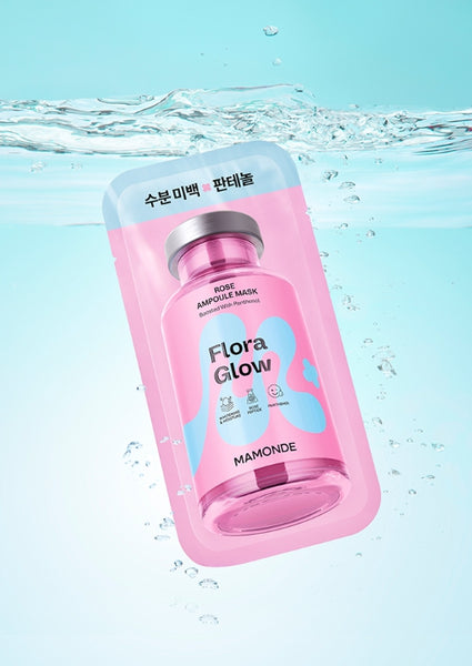 10 x Mamonde Flora Glow Rose Ampoule Mask Sheet 23ml from Korea by Mamonde