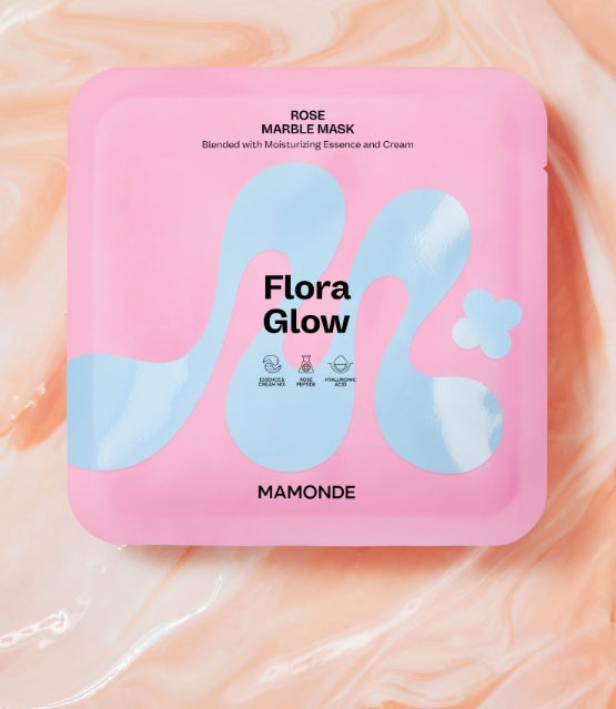 3 x Mamonde Flora Glow Rose Marble Mask Sheet 36g from Korea by Mamonde