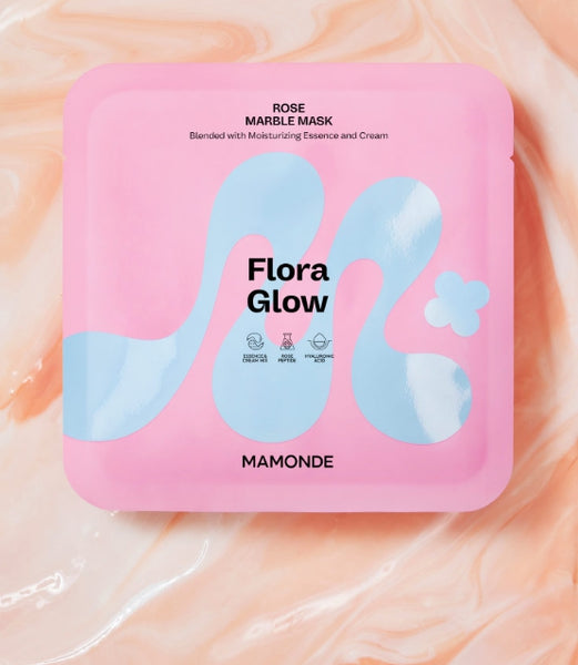 3 x Mamonde Flora Glow Rose Marble Mask Sheet 36g from Korea by Mamonde