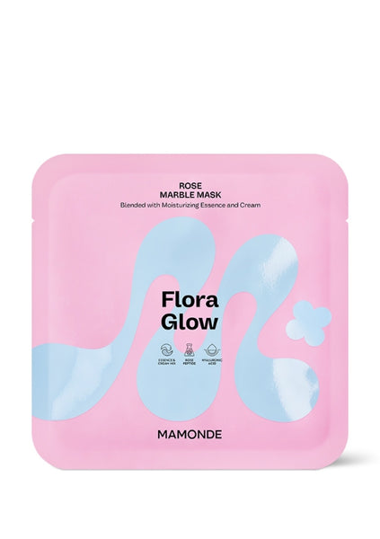 3 x Mamonde Flora Glow Rose Marble Mask Sheet 36g from Korea by Mamonde