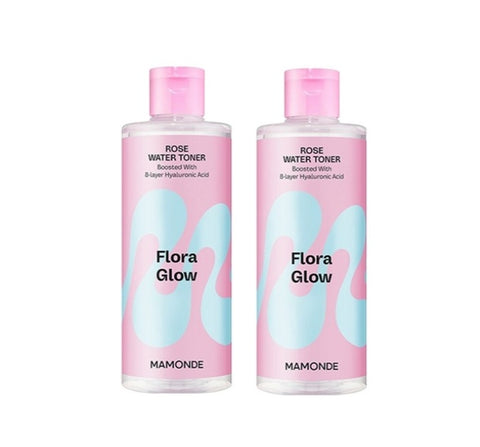 2 x Mamonde Flora Glow Rose Water Toner 300ml from Korea by Mamonde