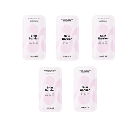 5 x Mamonde Probiotics Ceramide Ampoule Mask Sheet 23ml from Korea by Mamonde