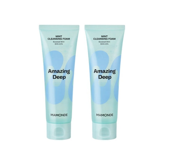 2 x Mamonde Amazing Deep Mint Cleansing Foam 120ml from Korea by Mamonde