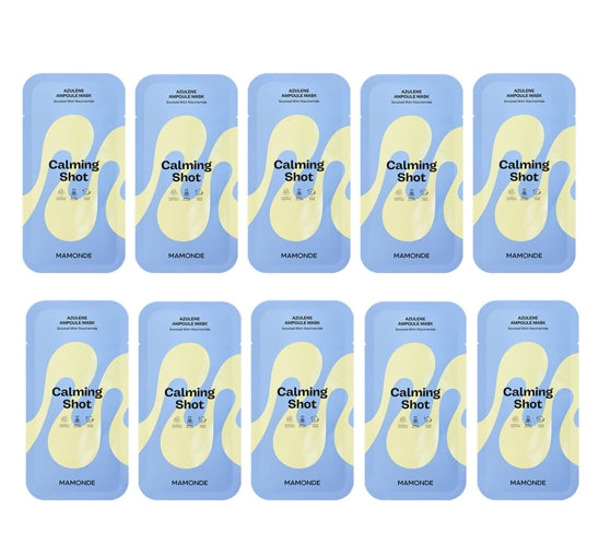 10 x Mamonde Calming Shot Azulene Ampoule Mask Sheet 23ml from Korea by Mamonde
