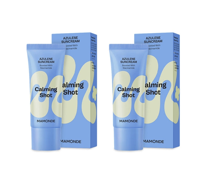 2 x Mamonde Calming Shot Azulene Suncream 35ml, SPF50+ PA++++ from Korea by Mamonde