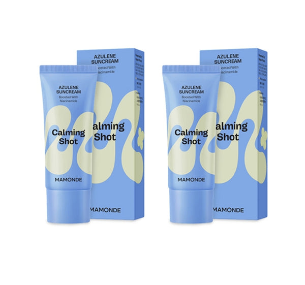 2 x Mamonde Calming Shot Azulene Suncream 35ml, SPF50+ PA++++ from Korea by Mamonde
