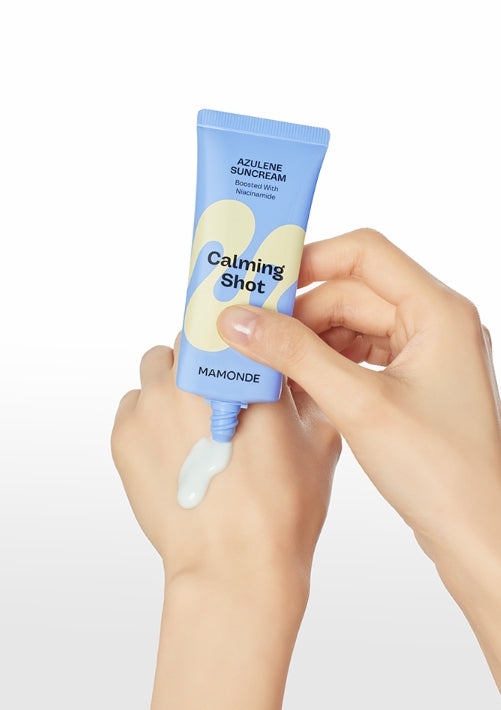 Mamonde Calming Shot Azulene Suncream 35ml, SPF50+ PA++++ from Korea by Mamonde