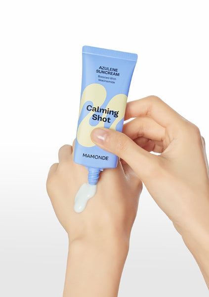 2 x Mamonde Calming Shot Azulene Suncream 35ml, SPF50+ PA++++ from Korea by Mamonde