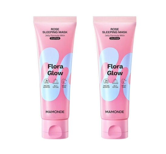 2 x Mamonde Flora Glow Rose Sleeping Mask 80ml from Korea