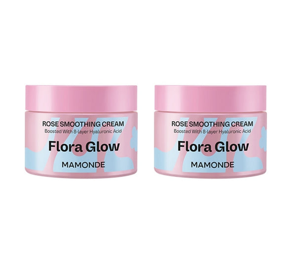 2 x Mamonde Flora Glow Rose Smoothing Cream 50ml from Korea by Mamonde