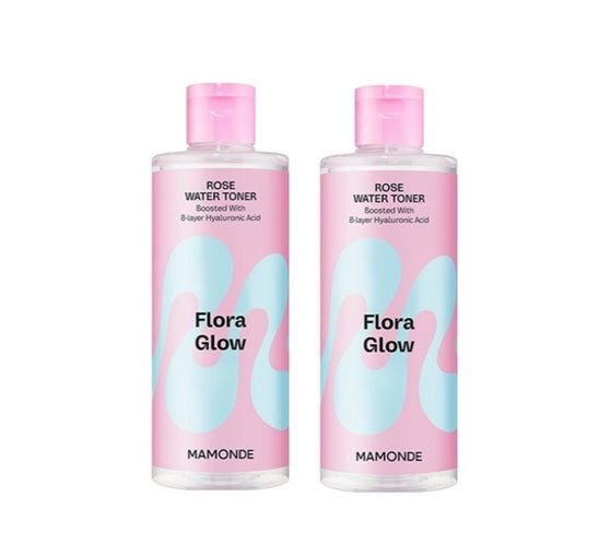 2 x Mamonde Flora Glow Rose Water Toner 500ml from Korea by Mamonde