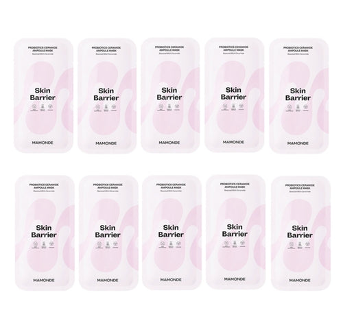 10 x Mamonde Probiotics Ceramide Ampoule Mask Sheet 23ml from Korea by Mamonde