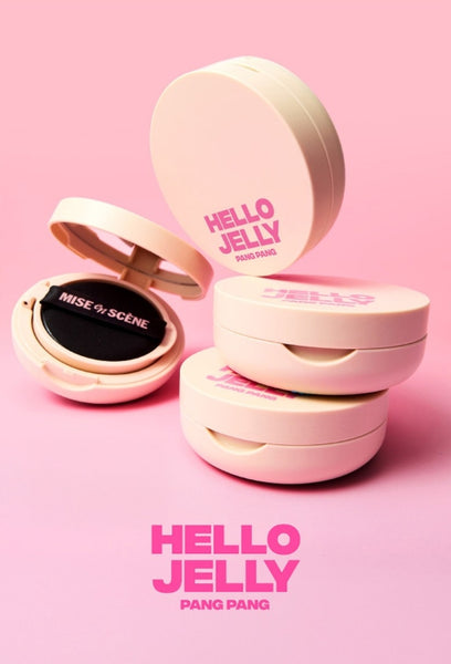 2 x Mise-en-scene Hello Jelly Pang Pang Hair Cover Cushion 8g #01 Natural Black from Korea