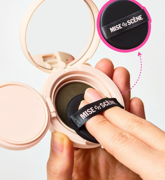 2 x Mise-en-scene Hello Jelly Pang Pang Hair Cover Cushion 8g #01 Natural Black from Korea