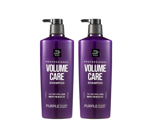 2 X [NEW] Mise-en-scene Professional Volum Care Purple Collagen Shampoo 680ml from Korea by Mise-en-scene