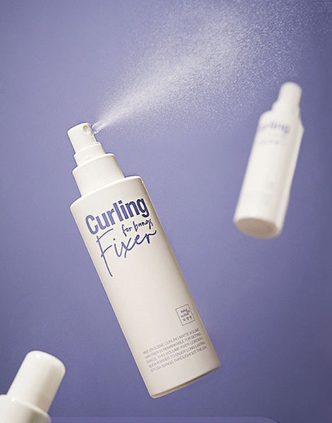 Mise-en-scene Curling Essence 2X Volume Curl 150ml (NEW) + Curling For Bangs Fixer 200mL from Korea by Mise-en-scene