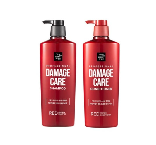 [NEW] Mise-en-scene Professional Damage Care Red Protein Shampoo 680ml + Conditioner 680ml from Korea by Mise-en-scene