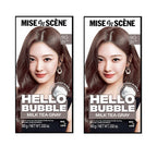 2 x Mise-en-scene New Hello Bubble Foam Hair Color (9G Milk Tea Grey) 100g from Korea