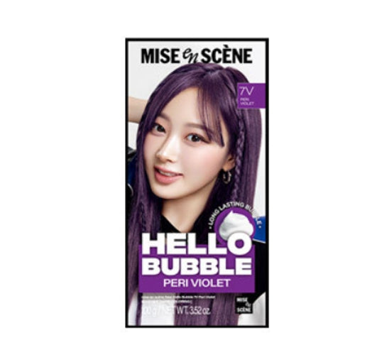 Mise-en-scene New Hello Bubble Foam Hair Color (7V Peri Violet) 100g from Korea