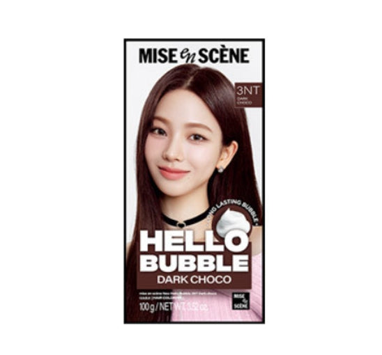 Mise-en-scene New Hello Bubble Foam Hair Color (3NT Dark Choco) 100g from Korea