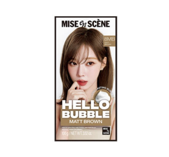 Mise-en-scene New Hello Bubble Foam Hair Color (8MB Matte Brown) 100g from Korea