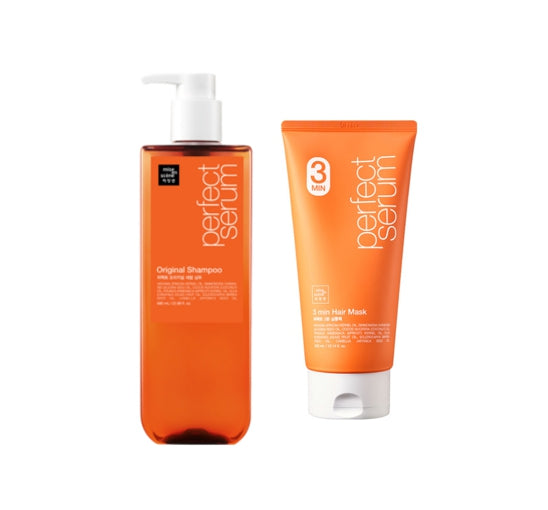 Mise-en-scene Perfect Serum Original Shampoo 680ml + 3 min Hair Mask 300ml from Korea by Mise-en-scene