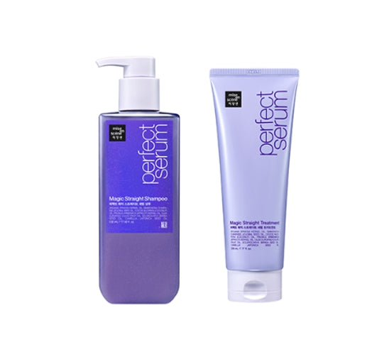 Mise-en-scene Perfect Magic Straight Serum Shampoo 530ml + Treatment 230ml from Korea by Mise-en-scene