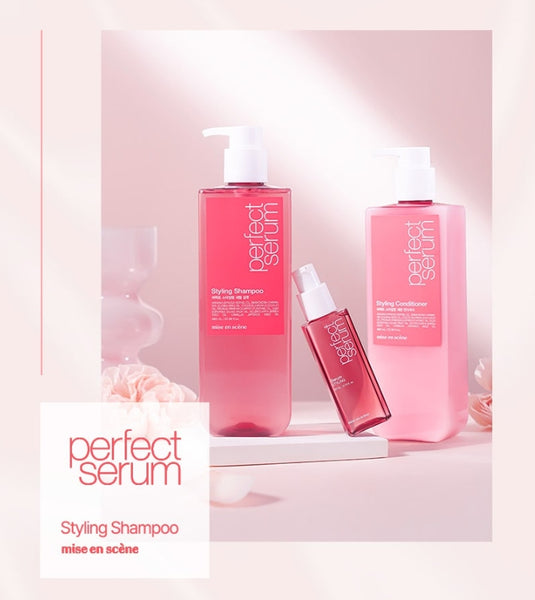Mise-en-scene Perfect Styling Serum Shampoo 680ml + Treatment 330ml from Korea by Mise-en-scene