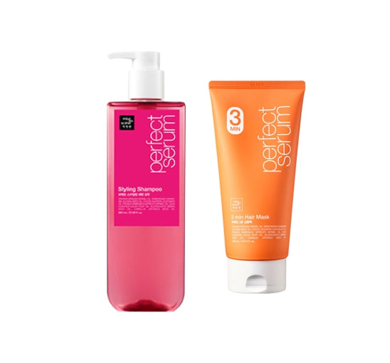 Mise-en-scene Perfect Styling Serum Shampoo 680ml + 3 min Hair Mask 300ml from Korea by Mise-en-scene