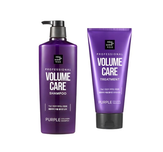 [NEW] Mise-en-scene Professional Volum Care Purple Collagen Shampoo 680ml + Treatment 330ml from Korea by Mise-en-scene